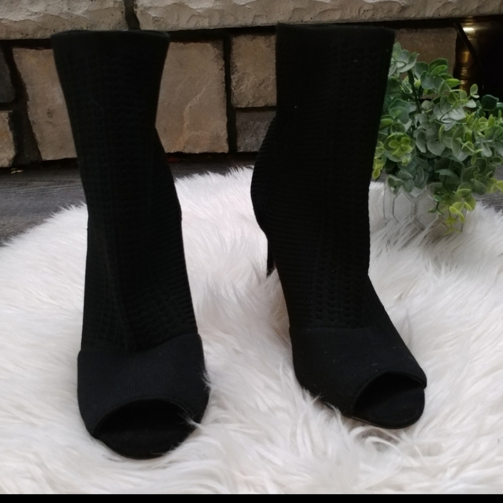 Catherine malandrino knitty open toe stiletto